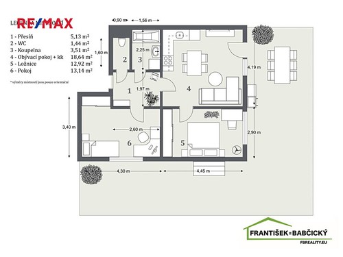 Prodaný byt 3+kk 58 m²
