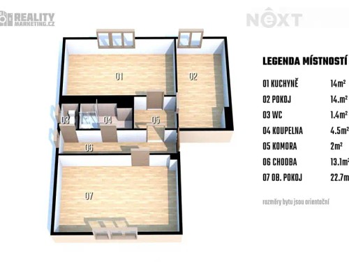 Prodaný byt 2+1 76 m²