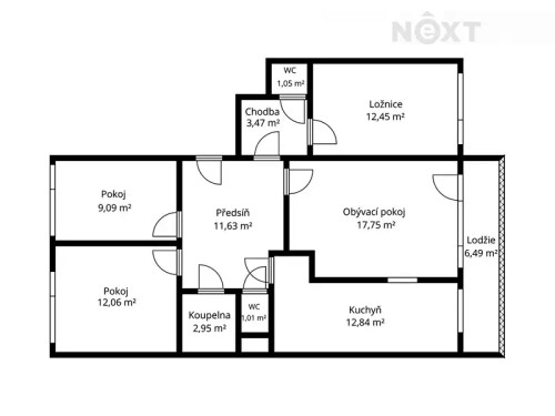 Prodaný byt 4+1 94 m²