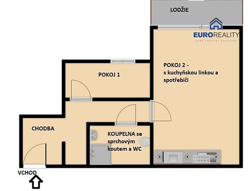 Prodaný byt 2+kk 48 m²