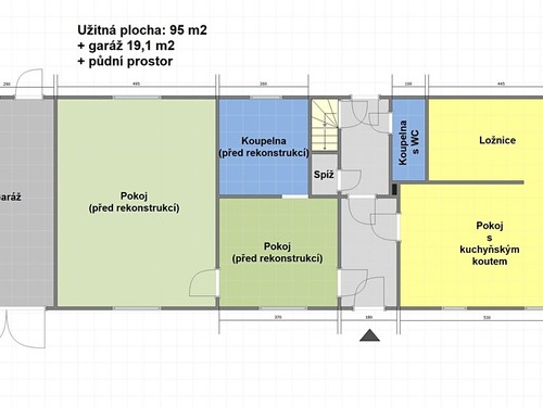 Prodaná chalupa 95 m², pozemek 669 m²