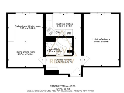 Prodej bytu 2+1 52 m²