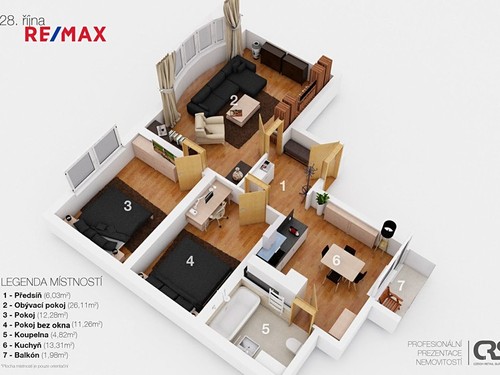Prodaný byt 2+1 74 m²