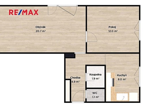 Prodaný byt 2+1 54 m²