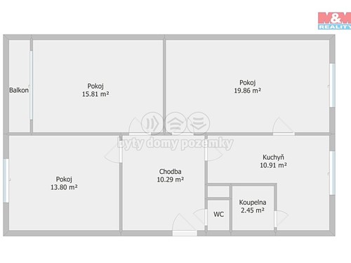 Prodaný byt 3+1 77 m²