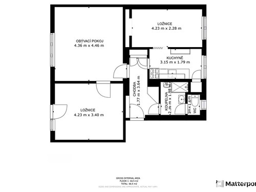 Prodaný  byt 3+1 67 m²