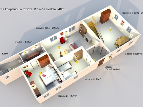 Prodaná chalupa 113 m², pozemek 728 m²
