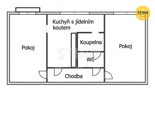 Prodaný byt 2+1 60 m²