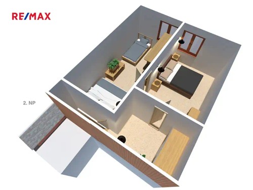 Prodaná chata 60 m², pozemek 961 m²
