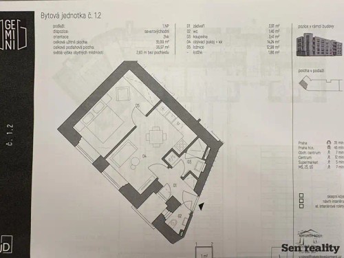 Prodej bytu 2+kk 37 m²