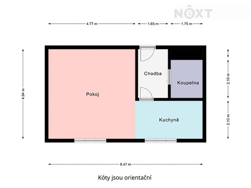 Prodaný  byt 1+kk 41 m²
