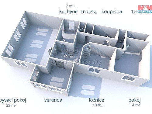 Prodaná chalupa 90 m², pozemek 880 m²