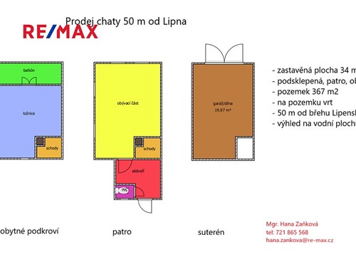 Prodaná chata 64 m², pozemek 367 m²