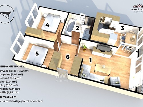 Prodaný byt 3+1 58 m²