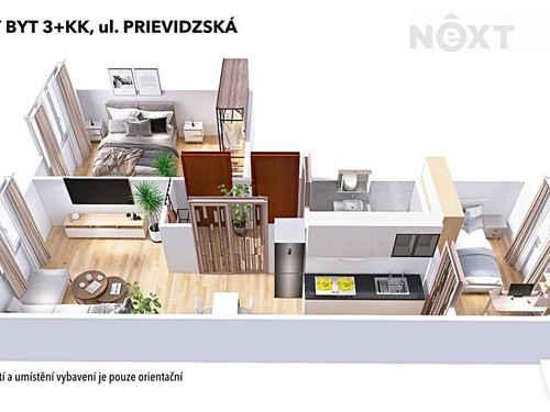 Prodaný byt 3+kk 56 m²