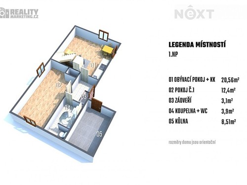 Prodaná chata 131 m², pozemek 431 m²