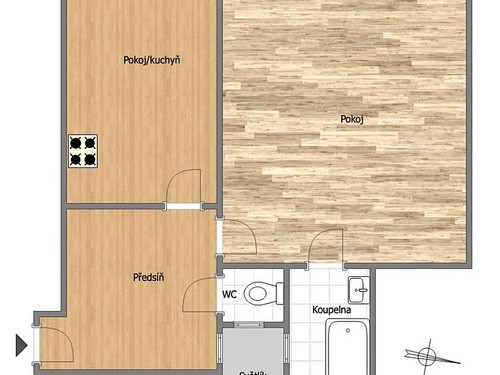 Prodaný byt 1+1 42 m²