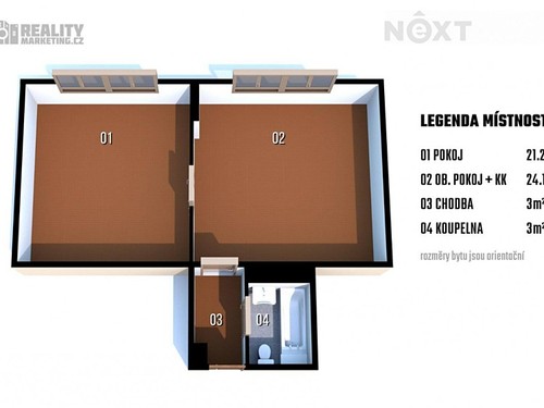 Prodaný byt 2+kk 50 m²