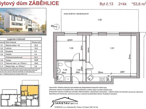 Prodaný byt 2+kk 54 m²