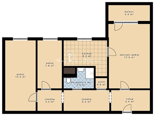 Prodaný byt 3+1 67 m²