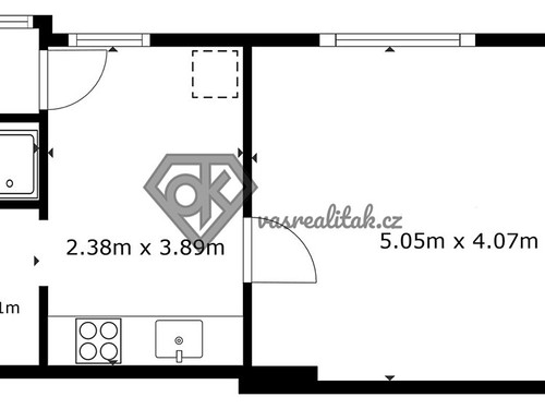 Prodaný byt 1+1 39 m²