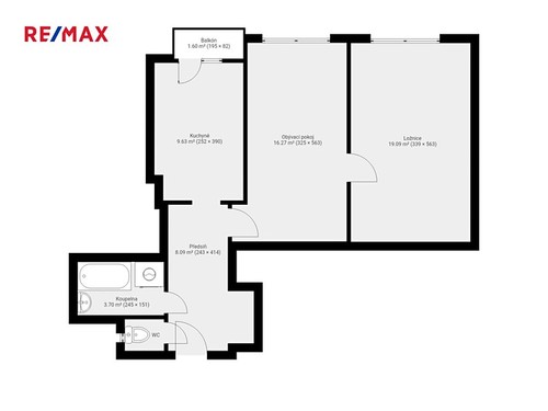 Prodaný byt 2+1 61 m²