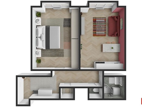 Prodaný byt 2+kk 57 m²
