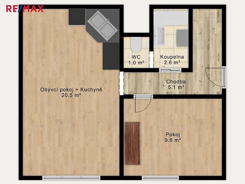 Prodaný byt 2+kk 39 m²