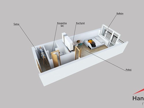 Prodaný byt 1+kk 28 m²