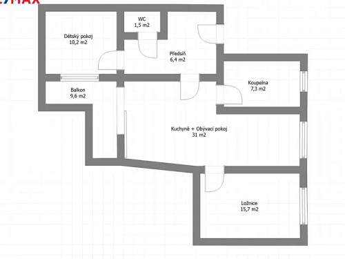 Prodaný byt 3+kk 72 m²