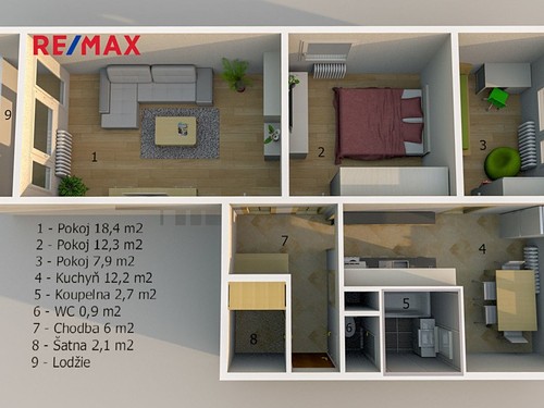 Prodaný byt 3+1 63 m²