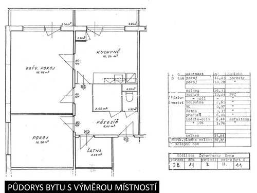 Prodaný byt 2+1 50 m²