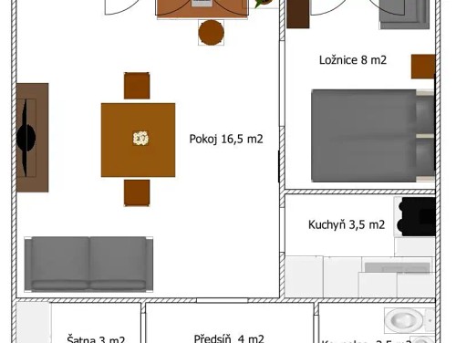 Prodaný byt 2+kk 38 m²