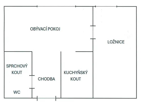 Prodaný byt 2+kk 32 m²
