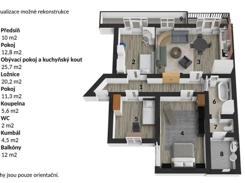 Prodaný byt 3+1 92 m²