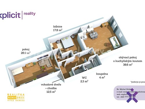 Prodaný byt 3+kk 107 m²
