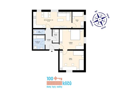 Prodaný byt 4+kk 72 m²