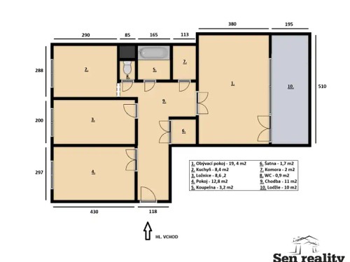 Prodaný byt 3+1 68 m²