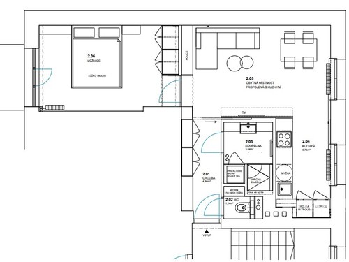 Prodaný byt 2+kk 50 m²