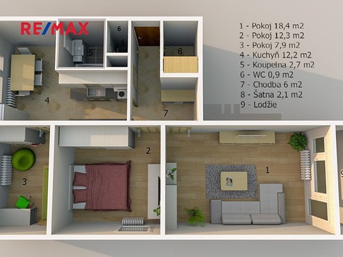 Prodaný byt 3+1 63 m²