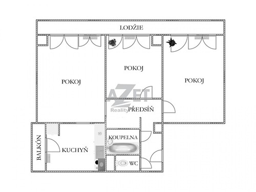 Prodaný byt 3+1 61 m²