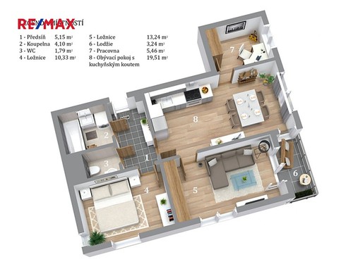 Prodaný byt 4+kk 65 m²