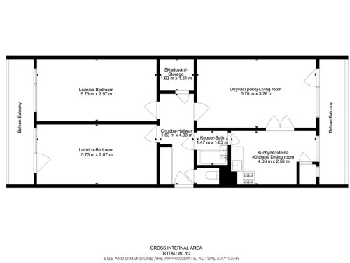 Prodej bytu 3+1 75 m²