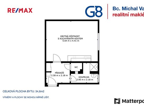 Prodaný byt 1+kk 34 m²