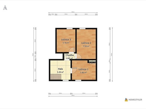 Prodaná chata 61 m², pozemek 509 m²