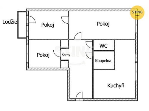 Prodej bytu 3+1 64 m²