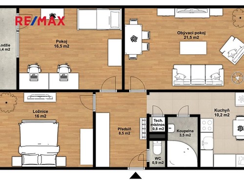 Prodaný byt 3+1 77 m²