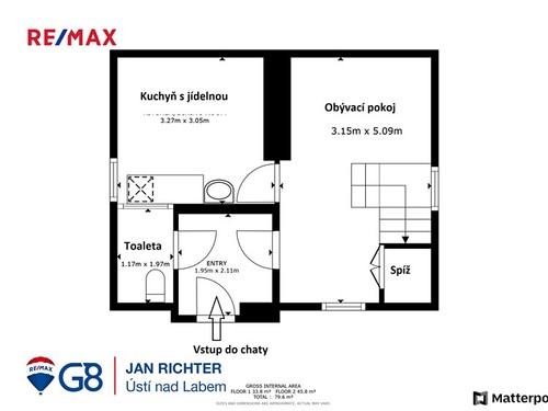 Prodaná chata 85 m², pozemek 1106 m²