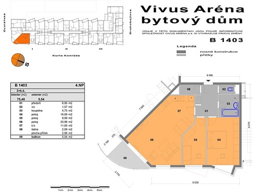 Prodaný byt 3+kk 75 m²