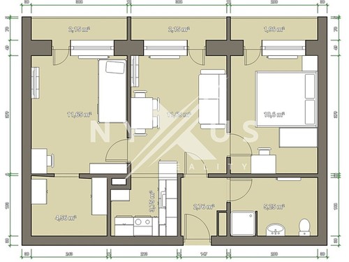Prodaný byt 3+kk 51 m²